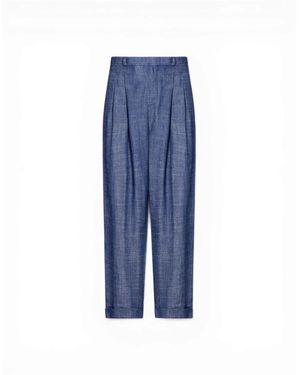 Peuterey Broek Met Plooien - Blauw