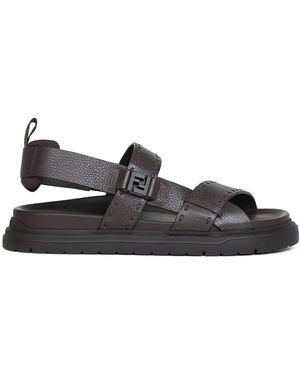 Fendi Flat Sandals - Black