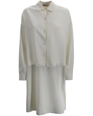 Alberta Ferretti Shirt Dresses - Gray