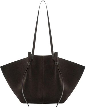 Yuzefi Tassen ,Bruin ,Suède Large Mochi Suede Tote - Zwart