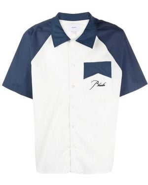 Rhude Short Sleeve Shirts - Blue