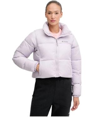Columbia Fitness ,Paars ,Leer Puffect Ii Jacket - Wit