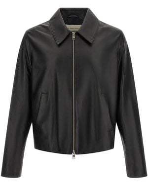 Ami Paris Leather Jackets - Black