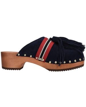 Jejia Heeled Mules - Blu