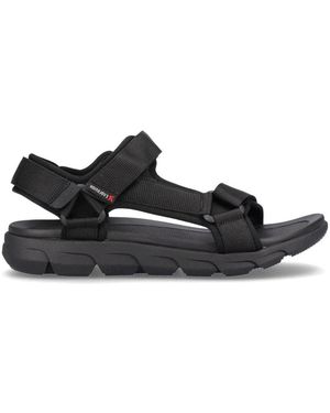 Rieker Flat Sandals - Nero