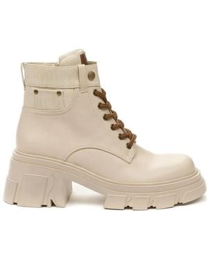 KEDDO Lace-Up Boots - Natural