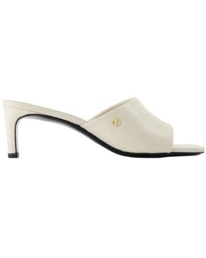 Anine Bing Heeled Mules - White
