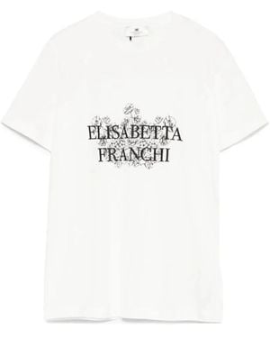 Elisabetta Franchi T-Shirts - Bianco