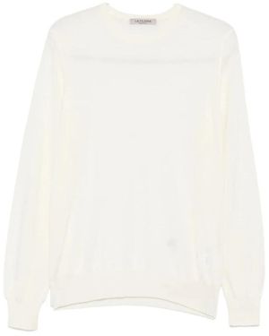 La Fileria Round-Neck Knitwear - White