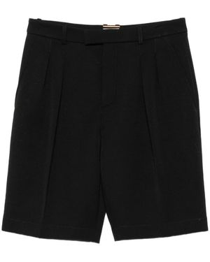 Saint Laurent Korte Broeken ,Zwart ,Wol Tailored Bermuda Shorts