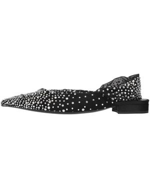 Gedebe Tule En Strass Slingback Ballerina'S - Zwart