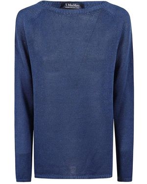 Max Mara Maglia Canottiera Top Giolino - Blauw