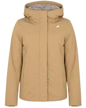 K-Way Jassen ,Polyester Lil Twill Soft Beaver Jacket - Naturel