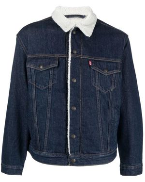 Levi's E Sherpa Trucker Jacke - Blau