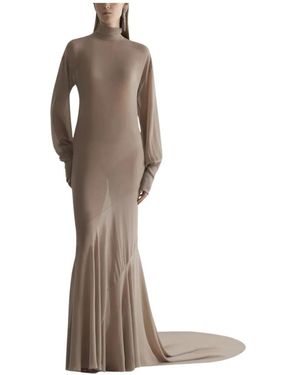 Mugler Kleedjes ,Grijs ,Gowns - Bruin