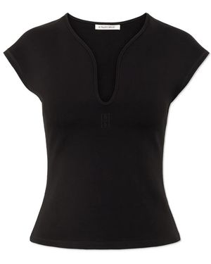 By Malene Birger Tops ,Zwart ,Leer Venazia Top