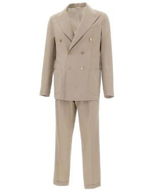 BRIGLIA Double Breasted Suits - Natural