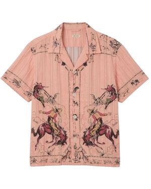 Bode Bronco Buster Shirt - Roze
