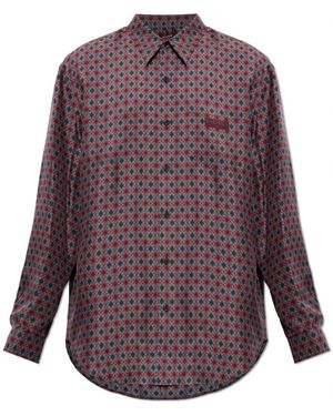 Balmain Printed Silk Shirt - Paars