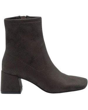 Jeannot Schoenen ,Bruin ,Leer Vj 514M Supercamosciot Enkellaars - Zwart