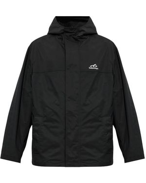 Balenciaga Jas Met Opgedrukt Logo - Zwart