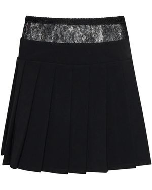 RICHMOND Gonna Corta Plissettata Con Fascia Decorativa - Schwarz