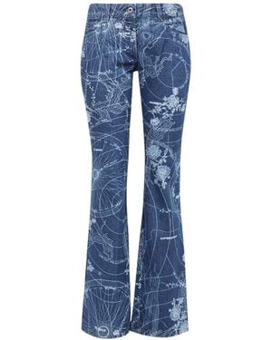 Off-White c/o Virgil Abloh Boot-Cut Jeans - Blu