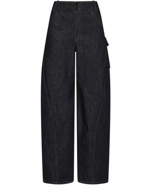 Self-Portrait Loose-Fit Jeans - Nero