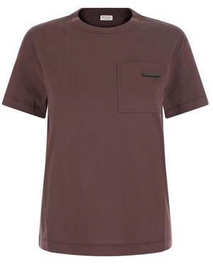 Brunello Cucinelli T-Shirts - Marrón