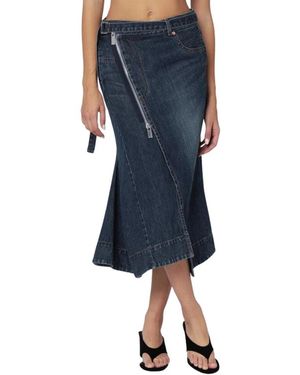 Sacai Denim Skirts - Blue