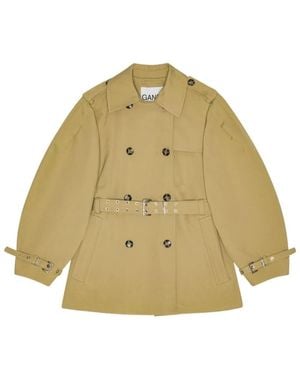 Ganni Trench Coats - Natural