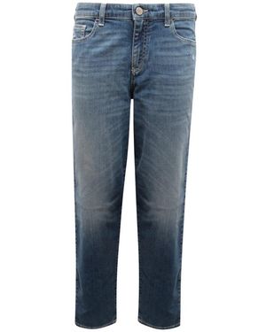 Armani Slim Fit Denim Broek - Blauw