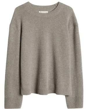 Marc O' Polo Truien & Vesten ,Grijs ,Wol Pullover Lsl Ronde Hals Met Splitjes
