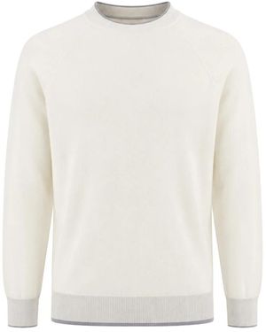 Eleventy Round-Neck Knitwear - Blanco