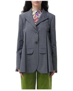 Vivetta Blazer Mit Plissiertem Saum - Grau