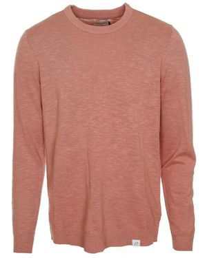 NOWADAYS Leinen-Rundhalspullover - Pink