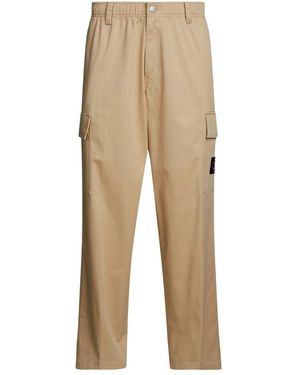 Calvin Klein Straight Trousers - Natural