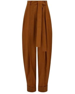Ferragamo Barrel Leg Hose - Braun