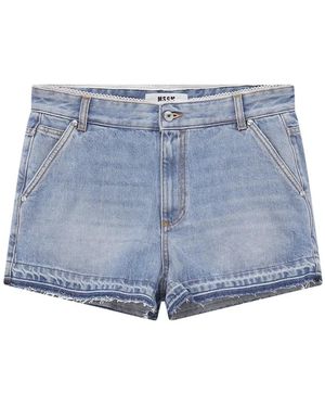 MSGM Denim Shorts - Blauw
