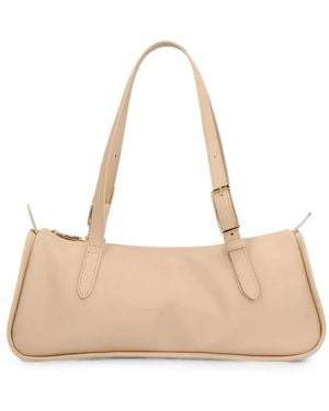 Longchamp Tassen ,Leer Looong L Schoudertas - Naturel