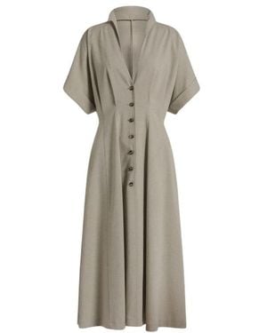 Alberta Ferretti Shirt Dresses - Natural