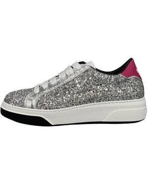DSquared² Glitter Sneakers - Silber - Grau