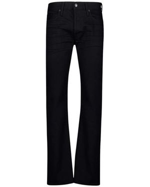 Tom Ford Zwarte Straight Fit Stretch Jeans - Blauw