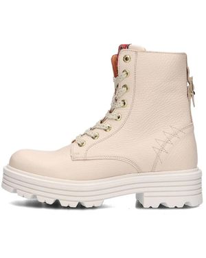 RED-RAG Leder Schnürstiefel Mit Detail - Natur