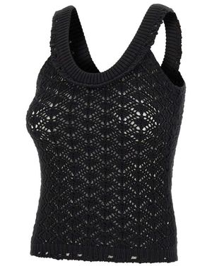 Blumarine Crochet Top - Zwart