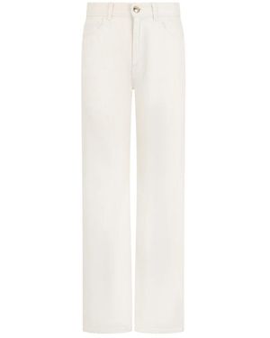 Moorer Straight Fit Jeans - White