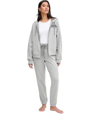 DKNY Pyjamaset Met Capuchon En Rits - Grijs