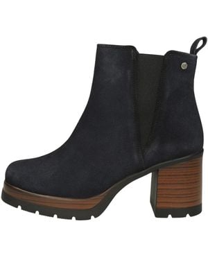 Fluchos Schoenen ,Blauw ,Leer Safe Chelsea Boot - Zwart