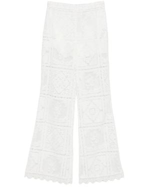 Zimmermann Wide Trousers - Blanco