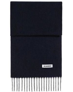 Jil Sander Winter Scarves - Blau